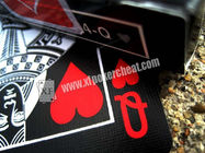 Black Tiger Ellusionist Plastic Marked Poker Cards Side Barcode For Poker Analyzer