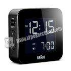 Black Digital Clock With IR Camera Inside for Marked Playing Cards Gamble Cheat