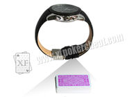 Black Leather Strap Wrist Watch Spy Camera Poker Scanner Untuk Side - Tanda Bermain Kartu