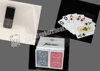 Spanyol Fournier 2818 Plastik Ditandai Bermain Kartu Poker Untuk Analayzer Merah / Biru