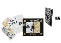 Brazil Copag 1546 Black Golden Plastic Jumbo Playing Card Untuk Permainan Kasino