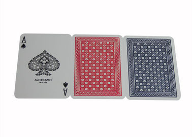 Italian Plastic Ramino Bridge Super Flori Ditandai Kartu Poker Red Blue Index